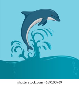 The Dolphin Jumping