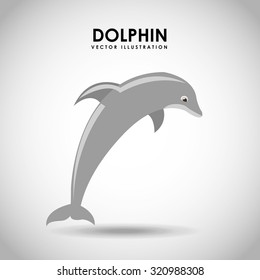 dolphin jumping design, vector illustration eps10 graphic 
