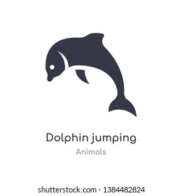 dolphin jumping icon. isolated dolphin jumping icon vector illustration from animals collection. editable sing symbol can be use for web site and mobile app