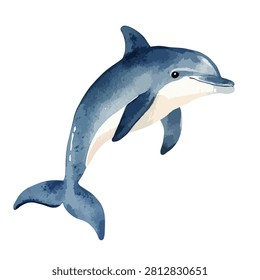 Dolphin jumping out of ocean waves