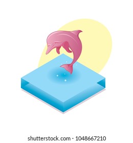 Dolphin jumping out of the water