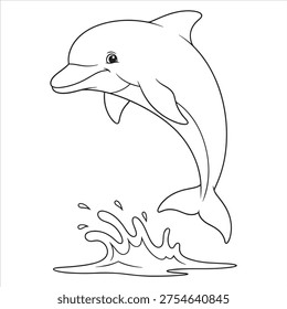 A dolphin jumping out of the water