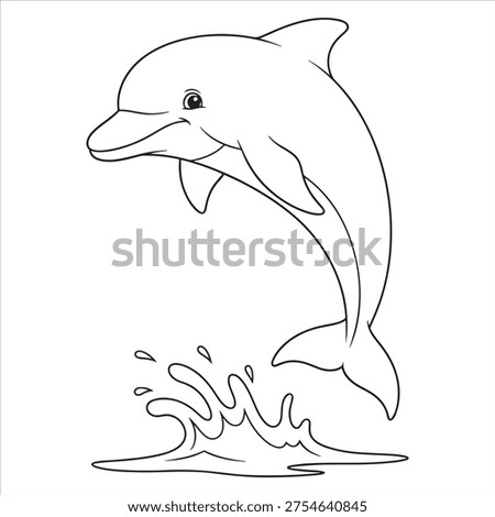 A dolphin jumping out of the water