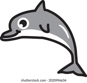 Dolphin jumping with a smile 