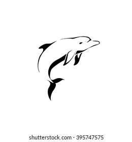 Dolphin jumping. Template Logo. Company logo design