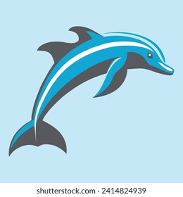 Dolphin jumps, Dolphin logo, Ocen dolphin