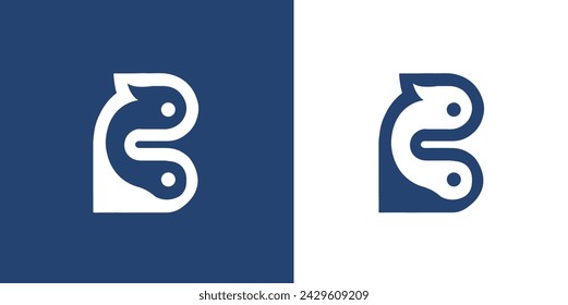Dolphin in Letter D Logo design, Great combination of Dolphin symbol with letter D as initial of Dolphin itself.