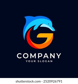 Dolphin Letter G Logo, Modern Vector Logo Design