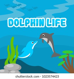 Dolphin Life Illustration