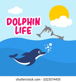 Dolphin Life Illustration