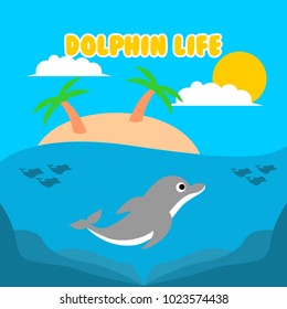 Dolphin Life Illustration