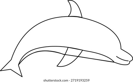 Dolphin Line Art Vektorgrafik
