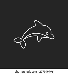 dolphin line icon