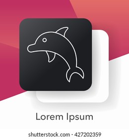 dolphin line icon