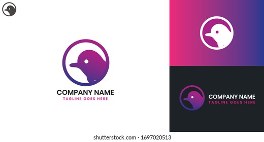 Dolphin Logo - All elements on this template are editable with vector software