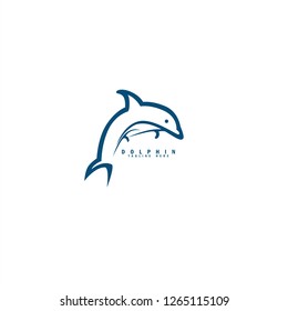 dolphin logo animal with modern logo free vector