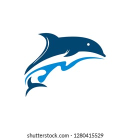Dolphin Logo Design Icon Illustration eps.10