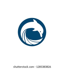 Dolphin Logo Design Icon Template  