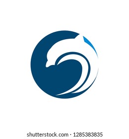 Dolphin Logo Design Icon Template  