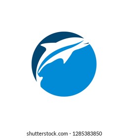 Dolphin Logo Design Icon Template  