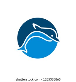 Dolphin Logo Design Icon Template  