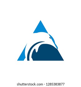 Dolphin Logo Design Icon Template  