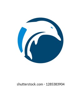 Dolphin Logo Design Icon Template  