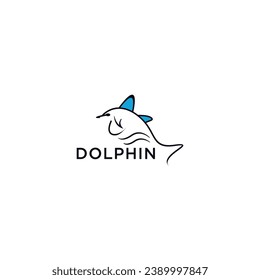 Dolphin logo design icon template
