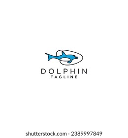 Dolphin logo design icon template
