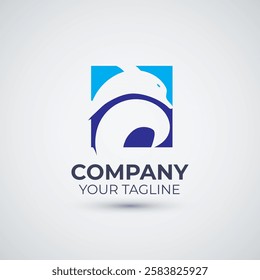 dolphin logo design icon template