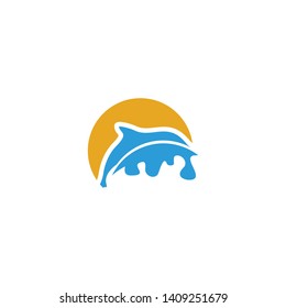 Dolphin logo design inspiration vector template