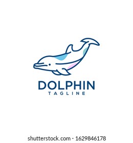 Dolphin Logo design, out line , monoline download