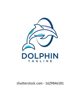 Dolphin Logo design, out line , monoline download