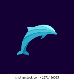 dolphin logo design sign vector