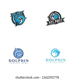 Dolphin Logo Design - Vector 
