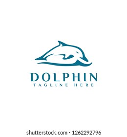 Dolphin Logo Design - Vector 