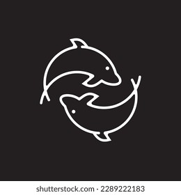 Dolphin logo design vector image