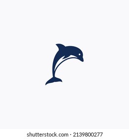 dolphin logo design vector silhouette illustration