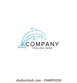 Dolphin logo design vector template