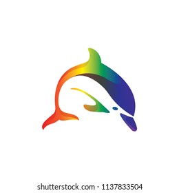 Dolphin logo gradient colorful