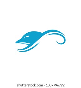 Dolphin logo icon design concept vector template illustration