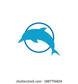 Dolphin logo icon design concept vector template illustration