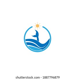 Dolphin logo icon design concept vector template illustration