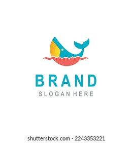 Dolphin logo icon design concept vector