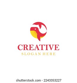 Dolphin logo icon design concept vector