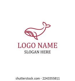 Concepto vectorial de diseño de icono de logo para delfines