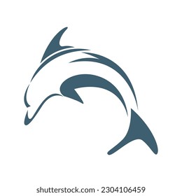 Dolphin logo icon design illustration