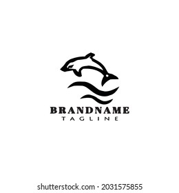 dolphin logo icon design template modern vector illustration