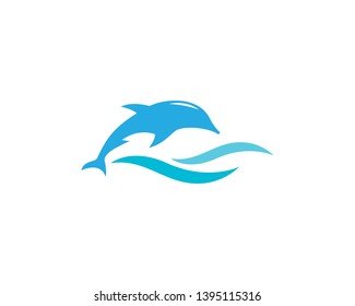 Dolphin logo icon vector template