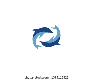 Dolphin logo icon vector template